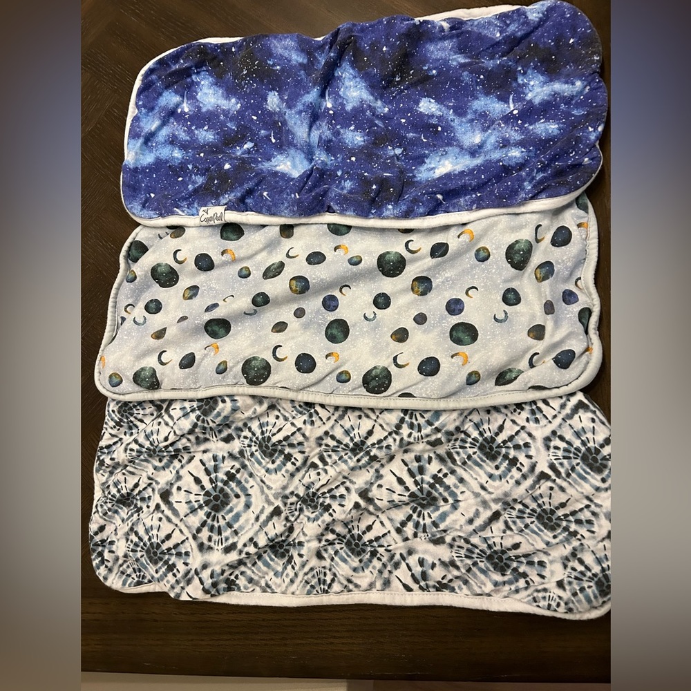 3 Copper Pearl Burp Cloths